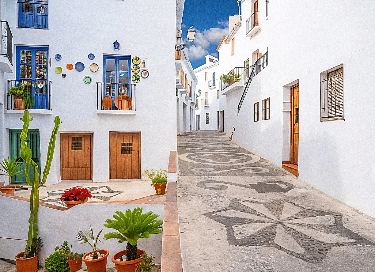 Vila branca na regiao de Malaga